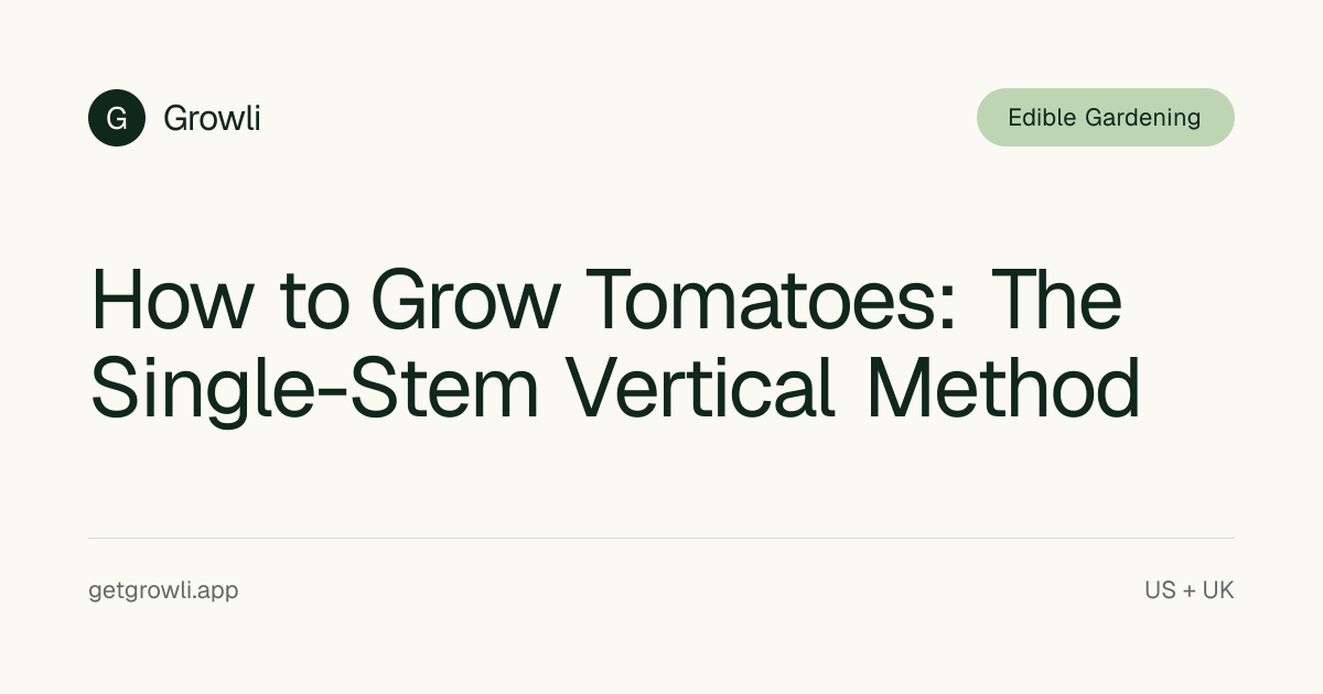 How to Grow Tomatoes: The Single-Stem Vertical Method | Growli