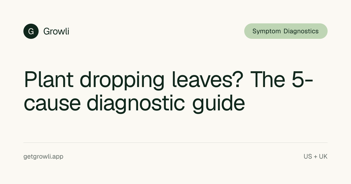Plant dropping leaves? The 5-cause diagnostic guide | Growli