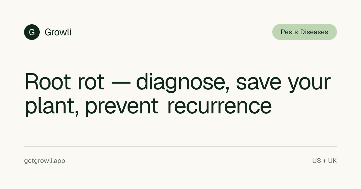 Root rot — diagnose, save your plant, prevent recurrence | Growli