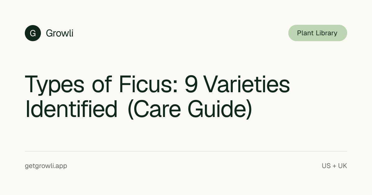 Types of Ficus: 9 Varieties Identified (Care Guide) | Growli
