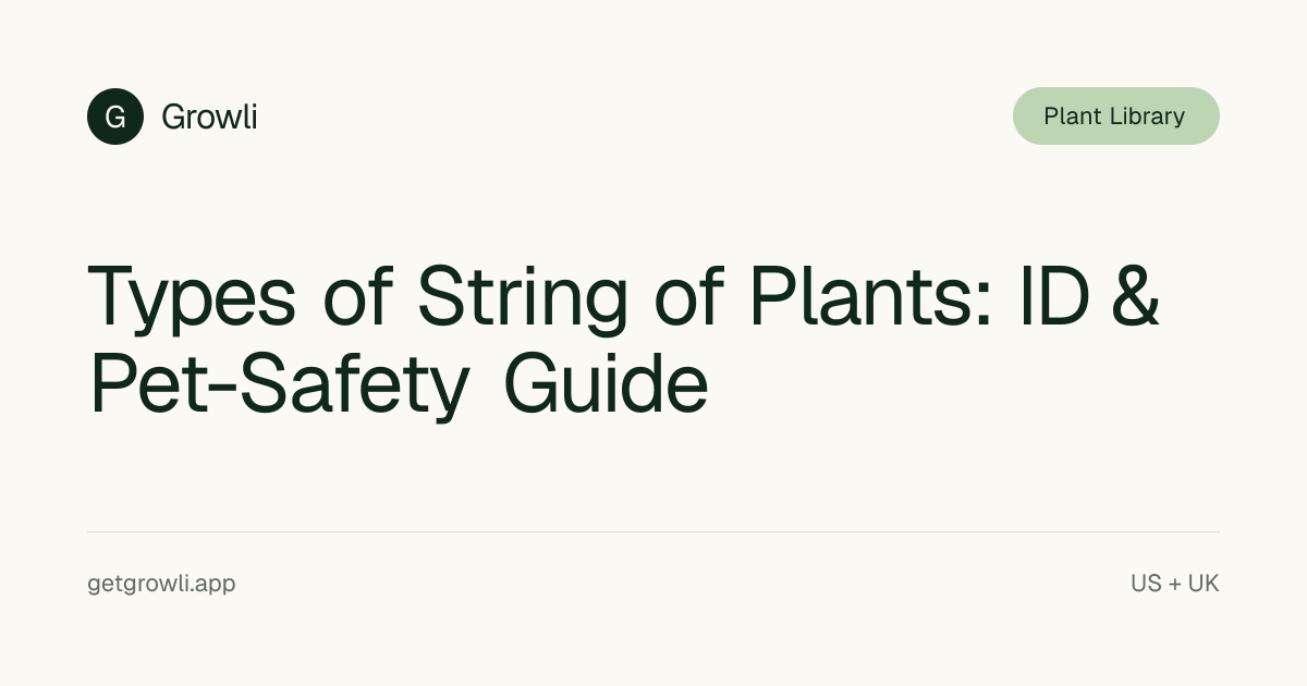 Types of String of Plants: ID & Pet-Safety Guide | Growli